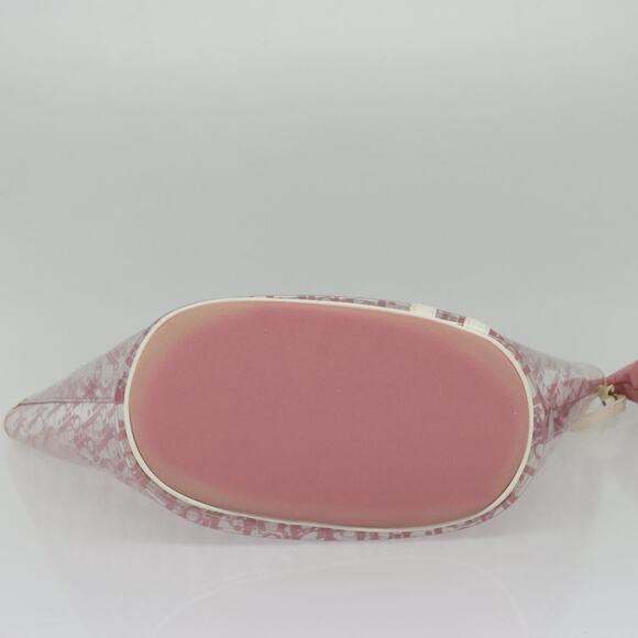 DIOR Trotter Canvas Hand Bag Vinyl Clear Silver - Picture 9 of 14